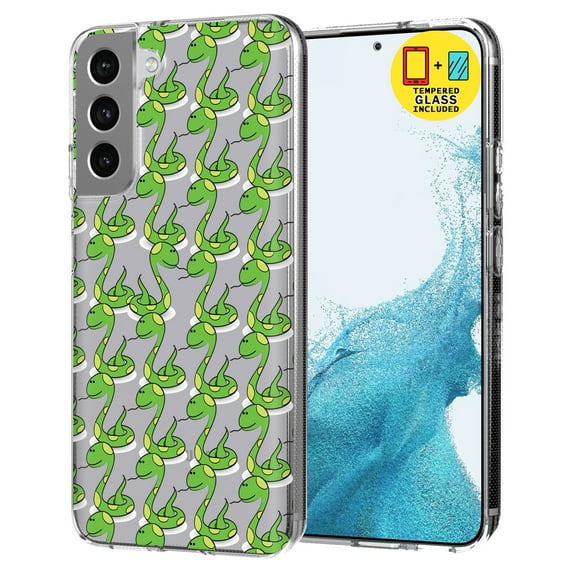 TalkingCase Slim Case Compatible for Samsung Galaxy S22 5G, Glass Screen Protector Incl, Snake One Zodiac Print, Lightweight,Flexible,Soft, USA