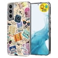 thumbnail image 1 of TalkingCase Slim Case Compatible for Samsung Galaxy S22 5G, Glass Screen Protector Incl, Travel Stickers Print, Lightweight,Flexible,Soft, USA, 1 of 8
