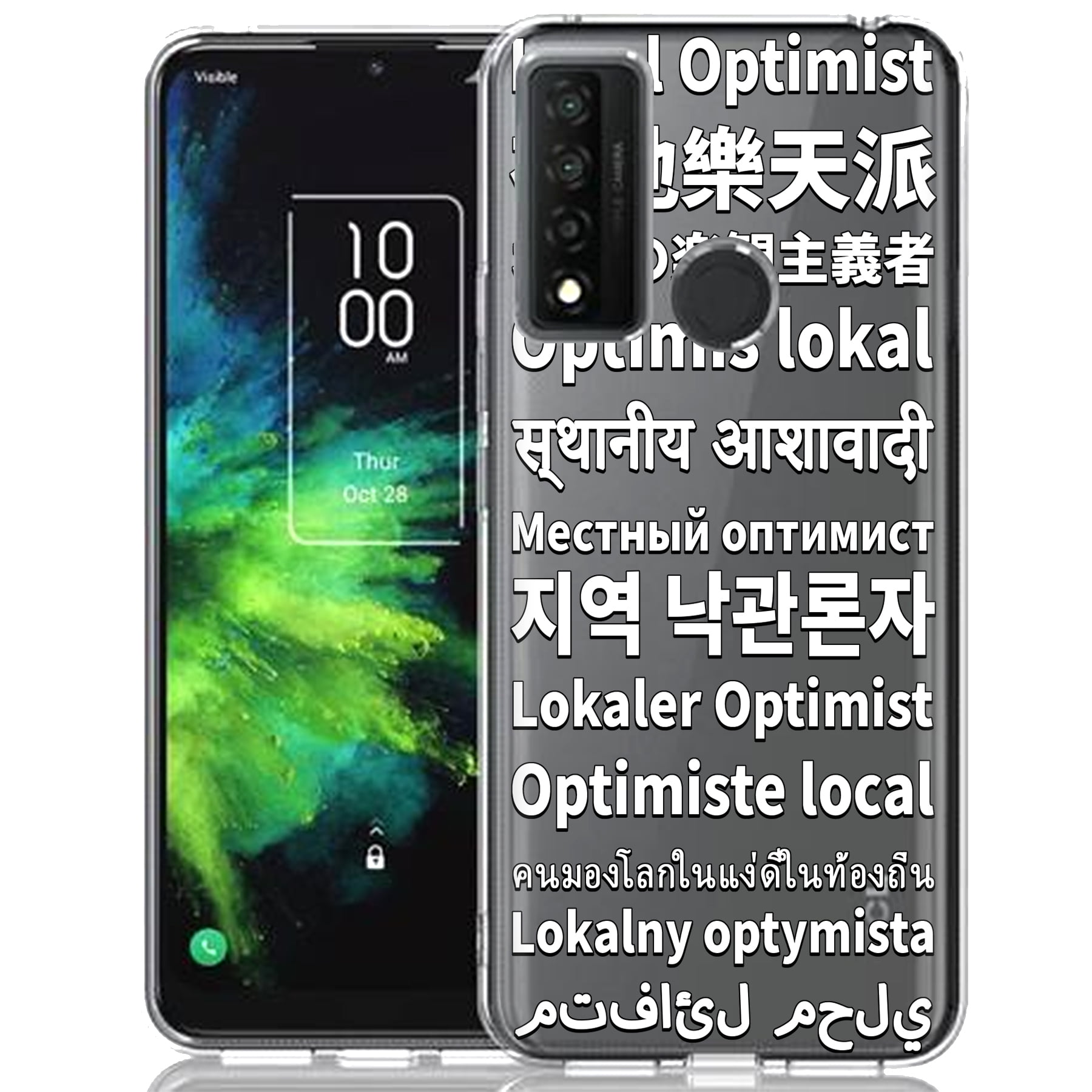 TalkingCase Slim Case Compatible for TCL 20 XE, Tpu Gel Cover, Local  Optimist Print, Thin, Flexible, Soft, USA 