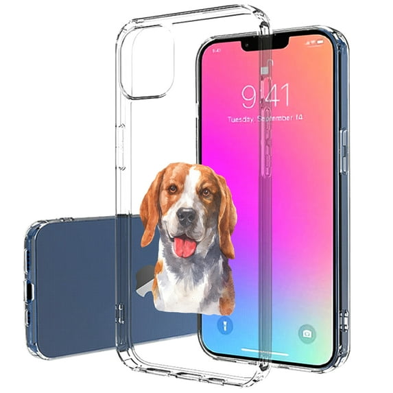 TalkingCase Slim Case for Apple iPhone 13, Dog Watercolor 15 Print, Lightweight, Soft, USA