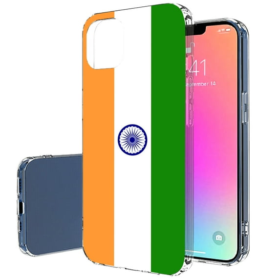 TalkingCase Slim Case for Apple iPhone 13, Flag India Print, Lightweight, Soft, USA