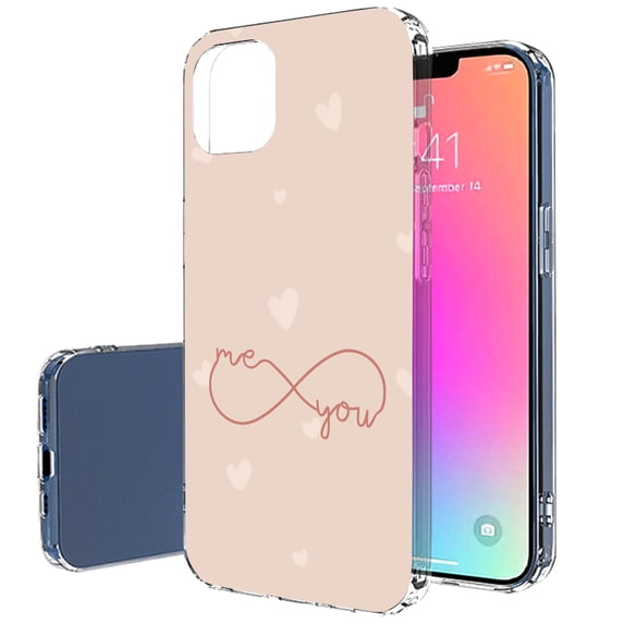 TalkingCase Slim Case for Apple iPhone 13, Infinity Love Design Print, Lightweight, Soft, USA
