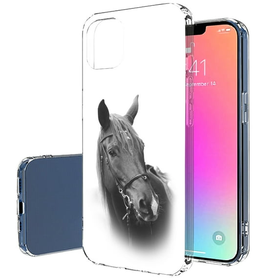 TalkingCase Slim Case for Apple iPhone 13 Mini, Animal Horse Mane Print, Lightweight, Soft, USA