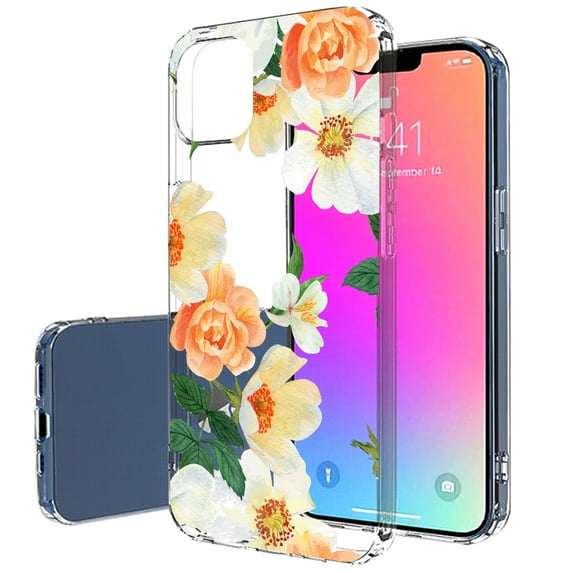 TalkingCase Slim Case for Apple iPhone 13 Mini, Flower 8 Print, Lightweight, Soft, USA