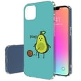 thumbnail image 1 of TalkingCase Slim Case for Apple iPhone 13 Mini, Green Fun Avocado 2 Print, Lightweight, Soft, USA, 1 of 7