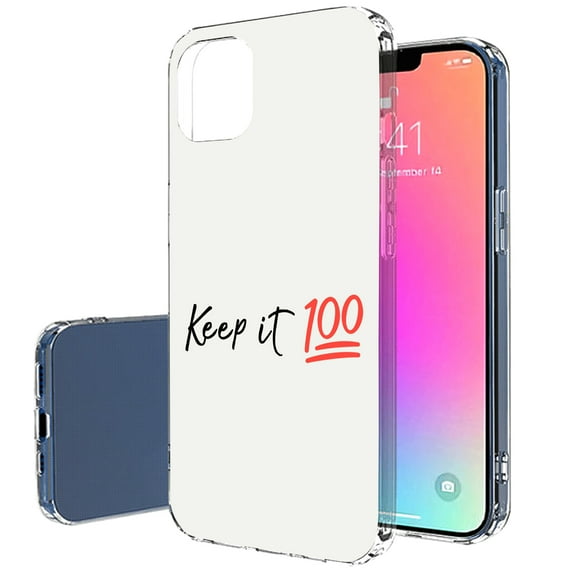 TalkingCase Slim Case for Apple iPhone 13 Mini, Keep It 100 Print, Lightweight, Soft, USA