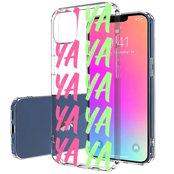 TalkingCase Slim Case for Apple iPhone 13 Mini, YA YA Print, Lightweight, Soft, USA