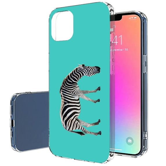 TalkingCase Slim Case for Apple iPhone 13 Mini, Zebra Photo Print, Lightweight, Soft, USA