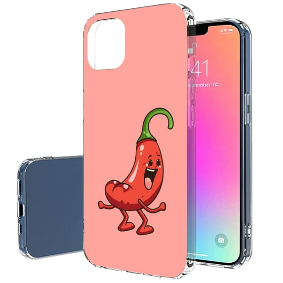 TalkingCase Slim Case for Apple iPhone 13 Pro Max, Cute Chili Pepper Print, Lightweight, Soft, USA