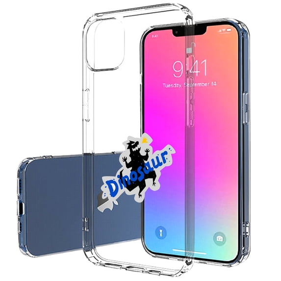 TalkingCase Slim Case for Apple iPhone 13 Pro Max, Dinosaur Sticker Print, Lightweight, Soft, USA