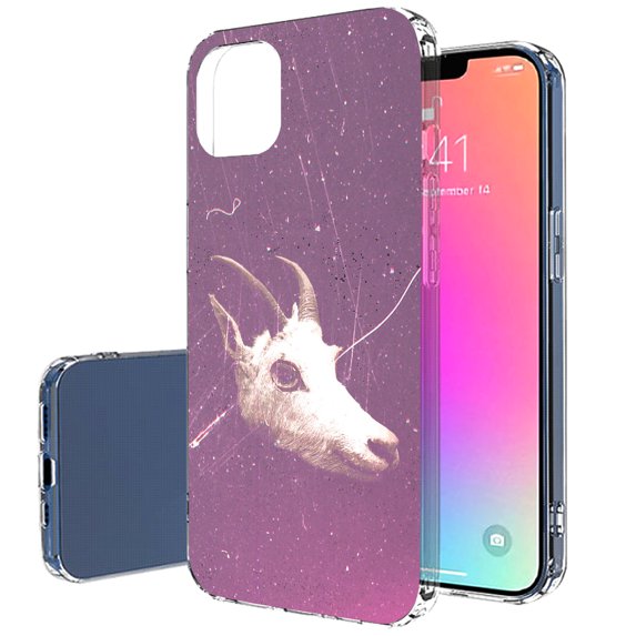 TalkingCase Slim Case for Apple iPhone 13 Pro Max, Goat Head Print, Lightweight, Soft, USA