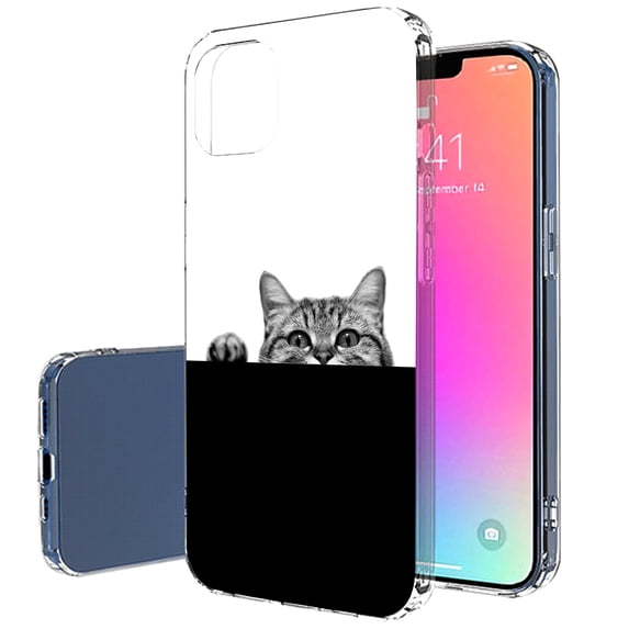 TalkingCase Slim Case for Apple iPhone 13 Pro Max, Hide Cat Print, Lightweight, Soft, USA