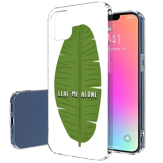 TalkingCase Slim Case for Apple iPhone 13 Pro Max, Leaf Me Alone Print, Lightweight, Soft, USA
