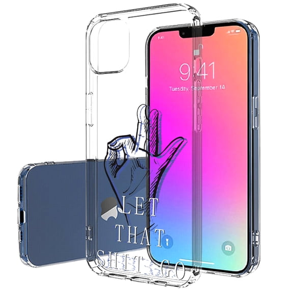 TalkingCase Slim Case for Apple iPhone 13 Pro Max, Let That Shi t Go Print, Lightweight, Soft, USA