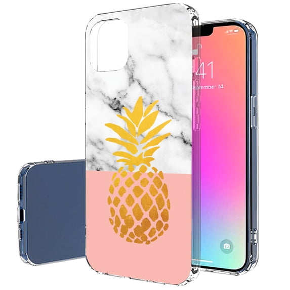 TalkingCase Slim Case for Apple iPhone 13 Pro Max, Pineaple Marble Print, Lightweight, Soft, USA