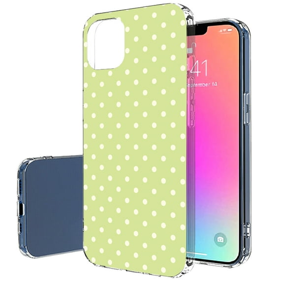 TalkingCase Slim Case for Apple iPhone 13 Pro Max, Yellow Polka Dots Print, Lightweight, Soft, USA