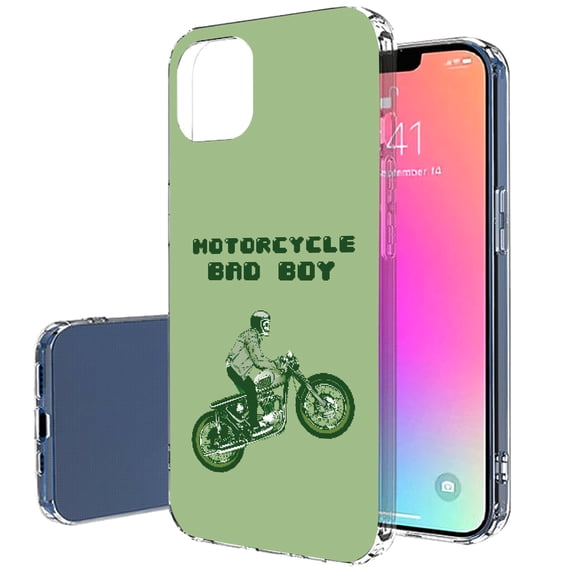 TalkingCase Slim Case for Apple iPhone 13 Pro Max, motorcycle badboy Print, Lightweight, Soft, USA
