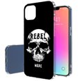 thumbnail image 1 of TalkingCase Slim Case for Apple iPhone 13, Rebel Mode Skull Print, Lightweight, Soft, USA, 1 of 7