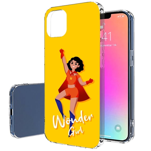 TalkingCase Slim Case for Apple iPhone 13, Wonder Girl Print, Lightweight, Soft, USA