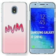 TalkingCase Slim Fit Phone Case Compatible for Samsung Galaxy J7 2018, Refine(Not J7 Prime, Halo), NVM never mind Print, Lightweight,Flexible, USA Print