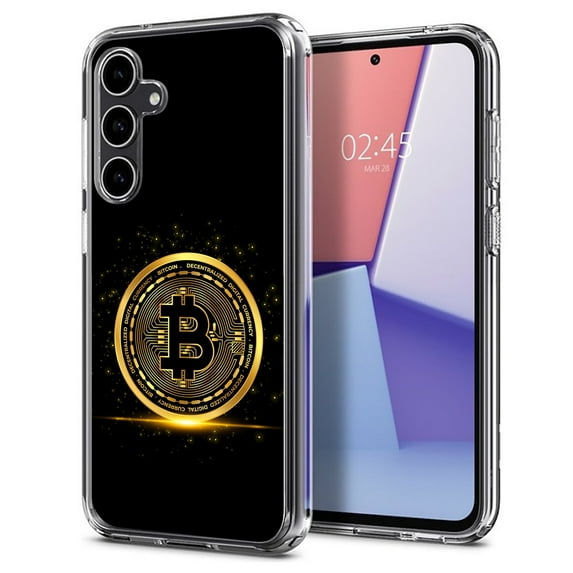 TalkingCase Slim Fit Phone Case Compatible for Samsung Galaxy S23 FE, Bitcoin Crypto 05 Print, Military Grade Protection, Lightweight,Flexible, Print in USA