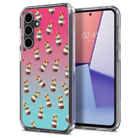 TalkingCase Slim Fit Phone Case Compatible for Samsung Galaxy S23 FE, Chocolate Smoothie Print, Military Grade Protection, Lightweight,Flexible, Print in USA