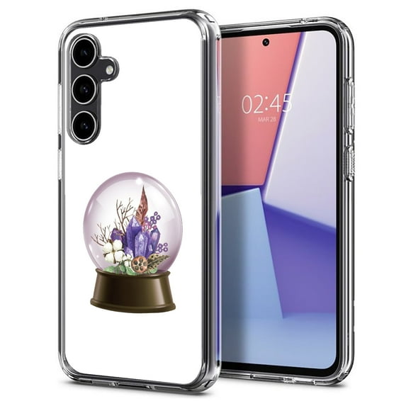 TalkingCase Slim Fit Phone Case Compatible for Samsung Galaxy S23 FE, Crystal Flower Snow Print, Military Grade Protection, Lightweight,Flexible, Print in USA