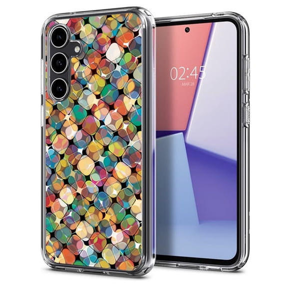 TalkingCase Slim Fit Phone Case Compatible for Samsung Galaxy S23 FE, Geometric Mosaic Print, Military Grade Protection, Lightweight,Flexible, Print in USA