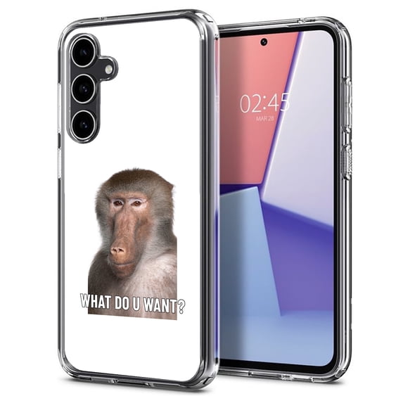TalkingCase Slim Fit Phone Case Compatible for Samsung Galaxy S23 FE, Meme Monkey 4 Print, Military Grade Protection, Lightweight,Flexible, Print in USA