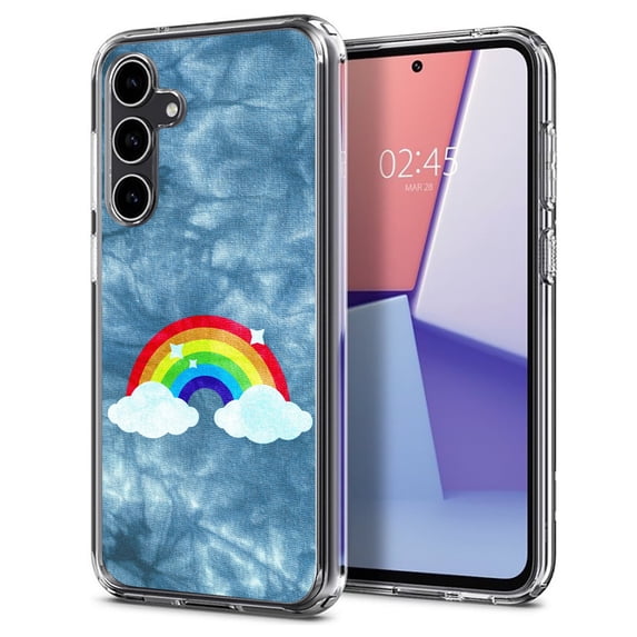 TalkingCase Slim Fit Phone Case Compatible for Samsung Galaxy S23 FE, Rainbow Cloud Print, Military Grade Protection, Lightweight,Flexible, Print in USA