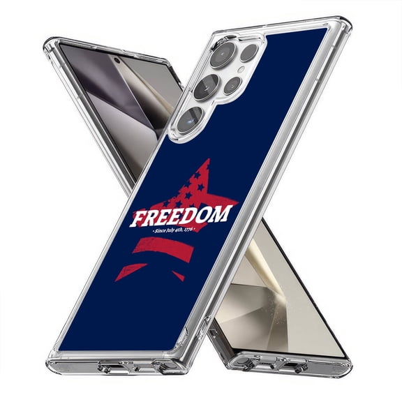TalkingCase Slim Fit Phone Case Compatible for Samsung Galaxy S24 Ultra(Not S24, S24+ Plus), 4th of July Freedom Print, Lightweight,Flexible, USA Print