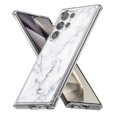 thumbnail image 1 of TalkingCase Slim Fit Phone Case Compatible for Samsung Galaxy S24 Ultra(Not S24, S24+ Plus), Blk White Marble 2 Print, Lightweight,Flexible, USA Print, 1 of 6