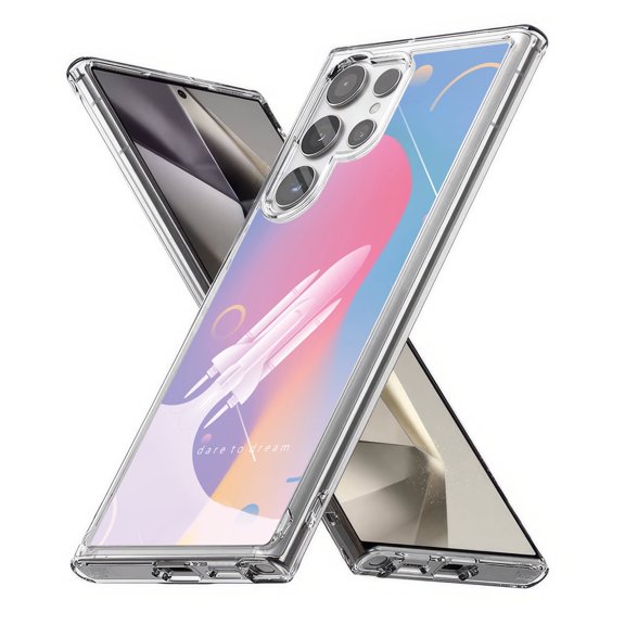 TalkingCase Slim Fit Phone Case Compatible for Samsung Galaxy S24 Ultra(Not S24, S24+ Plus), Dare To Dream Space Print, Lightweight,Flexible, USA Print