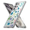 thumbnail image 1 of TalkingCase Slim Fit Phone Case Compatible for Samsung Galaxy S24 Ultra(Not S24, S24+ Plus), Flower 2 Print, w/ Glass Screen Protector, Lightweight,Flexible, USA Print, 1 of 7