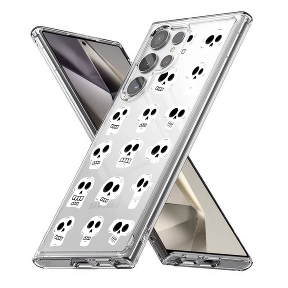 TalkingCase Slim Fit Phone Case Compatible for Samsung Galaxy S24 Ultra(Not S24, S24+ Plus), Funny Skull Pattern Print, Lightweight,Flexible, USA Print