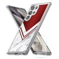 thumbnail image 1 of TalkingCase Slim Fit Phone Case Compatible for Samsung Galaxy S24 Ultra(Not S24, S24+ Plus), Marble Triangle Red Print, w/ Glass Screen Protector, Lightweight,Flexible, USA Print, 1 of 7