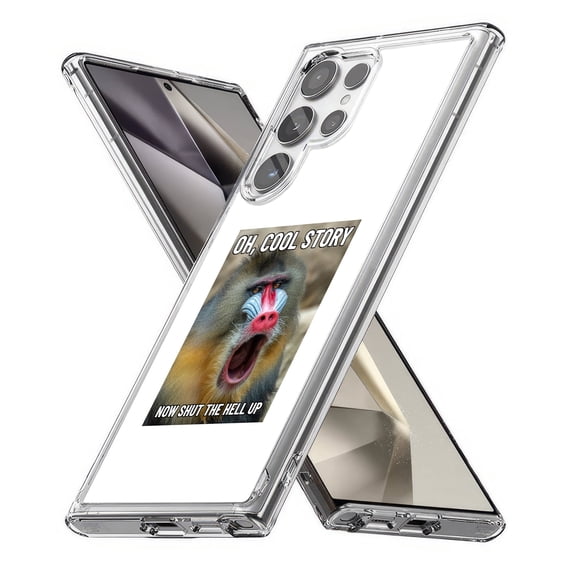 TalkingCase Slim Fit Phone Case Compatible for Samsung Galaxy S24 Ultra(Not S24, S24+ Plus), Meme Monkey Oh, Cool Print, Lightweight,Flexible, USA Print