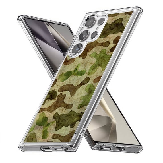 TalkingCase Slim Fit Phone Case Compatible for Samsung Galaxy S24 Ultra(Not S24, S24+ Plus), Military Camouflage Print, Lightweight,Flexible, USA Print