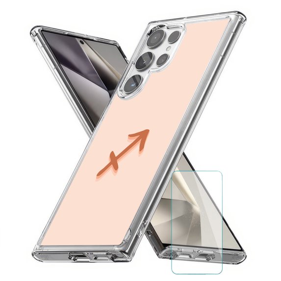 TalkingCase Slim Fit Phone Case Compatible for Samsung Galaxy S24 Ultra(Not S24, S24+ Plus), Sagittarius Sign Print, w/ Glass Screen Protector, Lightweight,Flexible, USA Print