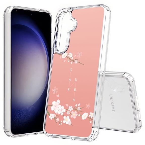 TalkingCase Slim Fit Phone Case Compatible for Samsung Galaxy S25+ Plus(Not S25/ S25 Ultra), Cherry Blossom Pink Print, Lightweight,Flexible, USA Print