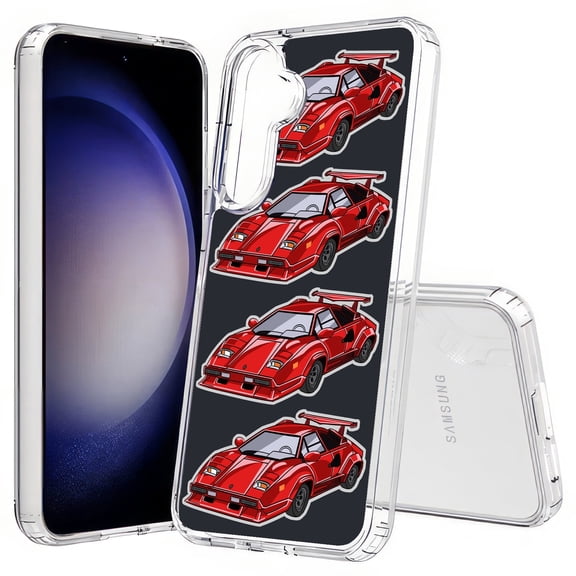 TalkingCase Slim Fit Phone Case Compatible for Samsung Galaxy S25+ Plus(Not S25/ S25 Ultra), Lamborghini Countach Print, Lightweight,Flexible, USA Print