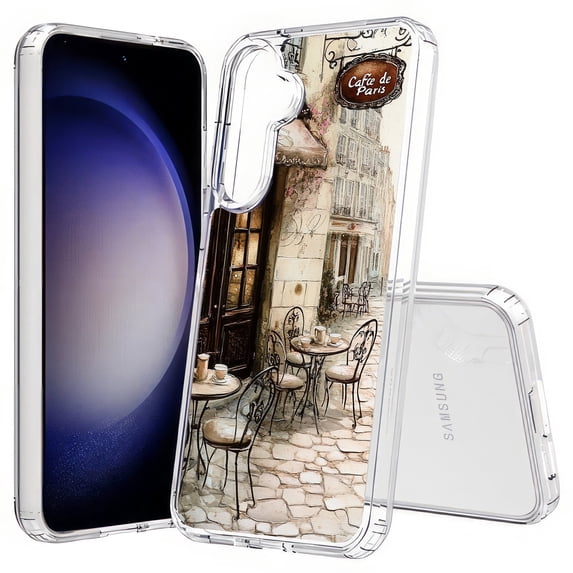 TalkingCase Slim Fit Phone Case Compatible for Samsung Galaxy S25+ Plus(Not S25/ S25 Ultra), Parisian Café Cozy 1 Print, Lightweight,Flexible, USA Print