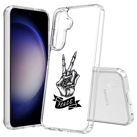 TalkingCase Slim Fit Phone Case Compatible for Samsung Galaxy S25+ Plus(Not S25/ S25 Ultra), Peace Skeleton Hand Print, Lightweight,Flexible, USA Print