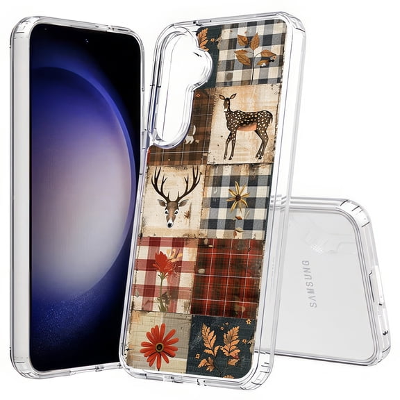 TalkingCase Slim Fit Phone Case Compatible for Samsung Galaxy S25+ Plus(Not S25/ S25 Ultra), Rustic Quilt Patch 2 Print, Lightweight,Flexible, USA Print