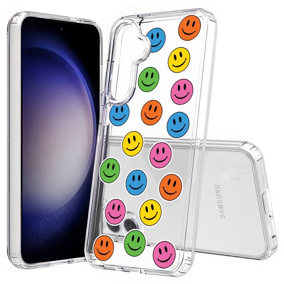 TalkingCase Slim Fit Phone Case Compatible for Samsung Galaxy S25+ Plus(Not S25/ S25 Ultra), Smile Icon Collage Print, Lightweight,Flexible, USA Print