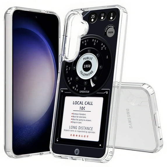 TalkingCase Slim Fit Phone Case Compatible for Samsung Galaxy S25+ Plus(Not S25/ S25 Ultra), Vintage Telephone 1 Print, Lightweight,Flexible, USA Print