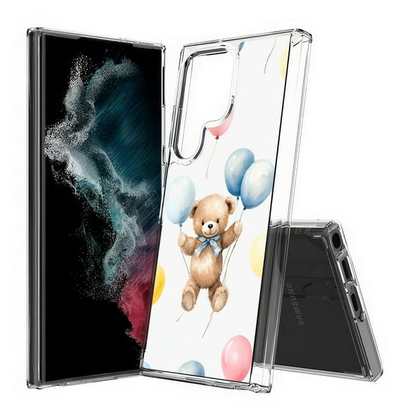 TalkingCase Slim Fit Phone Case Compatible for Samsung Galaxy S25 Ultra(Not S25/ S25+ Plus), Cute Bear Balloons Print, Lightweight,Flexible, USA Print