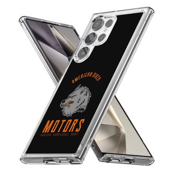 TalkingCase Slim Fit Phone Case Compatible for Samsung Galaxy S24 Ultra(Not S24, S24+ Plus), American Biker Print, Lightweight,Flexible, USA Print