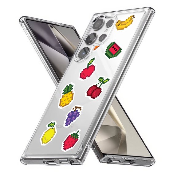 TalkingCase Slim Fit Phone Case Compatible for Samsung Galaxy S24 Ultra(Not S24, S24+ Plus), Banana pineapple Print, Lightweight,Flexible, USA Print