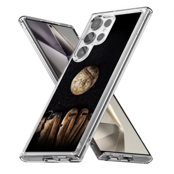 TalkingCase Slim Fit Phone Case Compatible for Samsung Galaxy S24 Ultra(Not S24, S24+ Plus), Baseball Photo Print, Lightweight,Flexible, USA Print